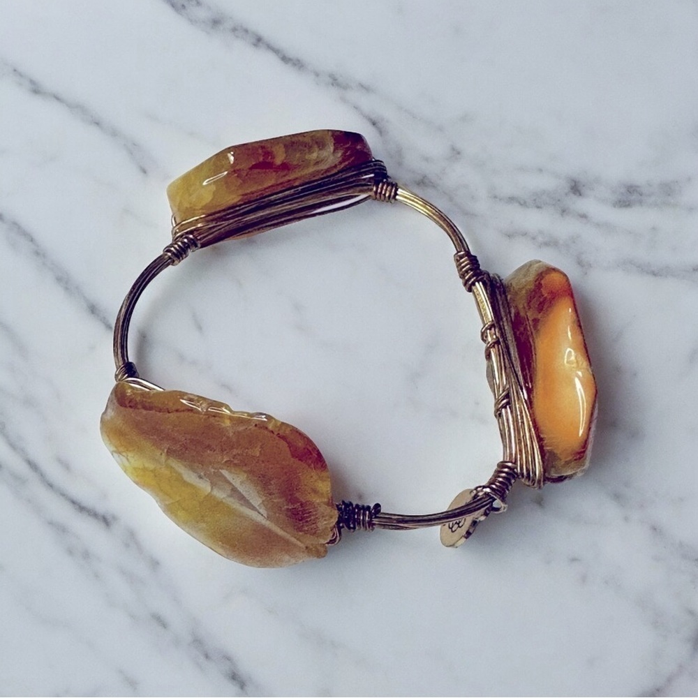 Bourbon & Boweties 3 Large Stones Bracelet